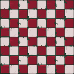 red chess board