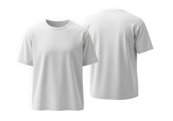 Naklejka premium Two white t shirts isolated on transparent background