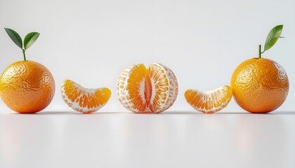 three sequential frames of an orange being peeled