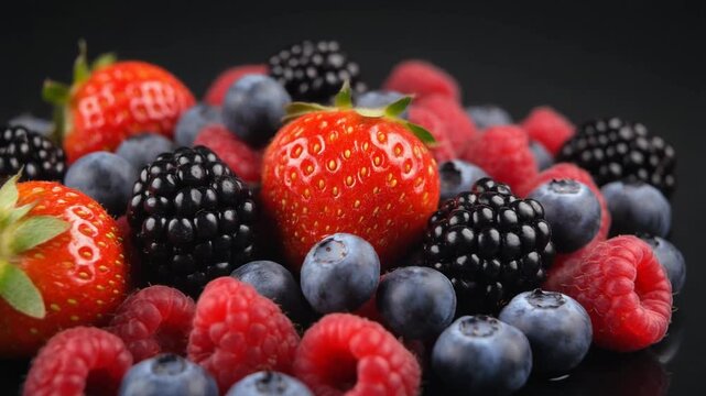 Fresh Berry Medley - A Colorful and Healthy Delight.