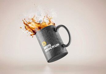Coffee Mug with Sugar Mockup