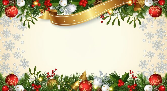 Festive holiday decoration winter wonderland graphic design cheerful atmosphere eye-level view celebration concept for christmas and new year greetings - Powered by Adobe