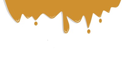 Minimalist Drip Liquid Caramel Style Top Border Decoration Element