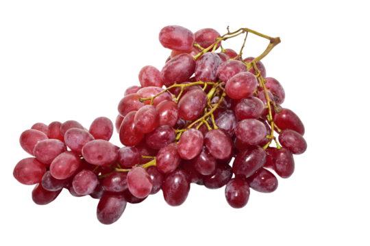 Large bunch of pink grapes isolated on PNG background. - Powered by Adobe