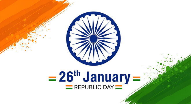Vector Illustration of Republic Day Celebration of India concept, Mnemonic, Symbol.