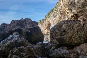 Caletta verde in Palermo region, Sicily, Italy