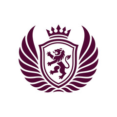 Fototapeta premium Elegant Royal Crest Shield Emblem Design