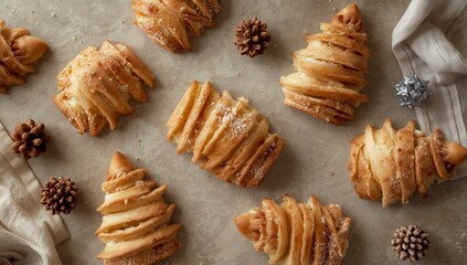 
Brownie Christmas trees, minimalism