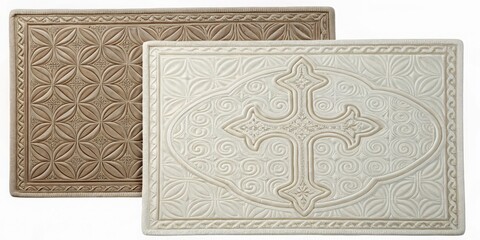Thanksgiving Decoration Decorative embossed plates featuring intricate patterns and designs, showcasing craftsmanship and artistry.
