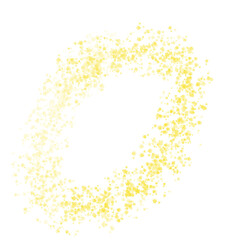 Abstract Yellow Snowflakes Frame Isolated Without Background