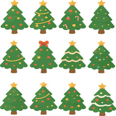 Elegant Christmas Tree Illustration | Festive Holiday Decor | Winter Celebration Design
