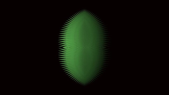 Green soft glowing abstract form animation