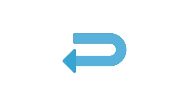 A blue arrow pointing to the left, indicating direction or movement.