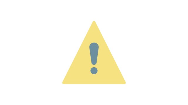 Yellow triangle with a black exclamation mark, indicating caution or warning.