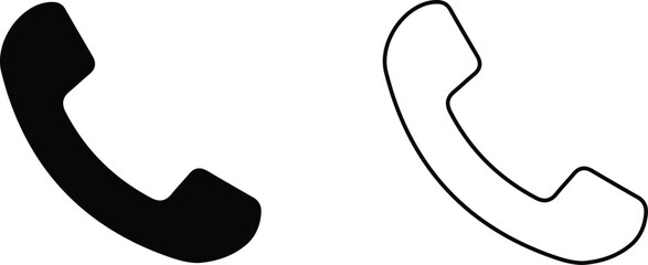 telephone two icon set vector design illustration