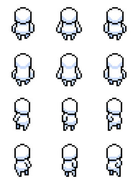 32x32 Pixel Art Character Spritesheet &ndash; Improved Walk Animation