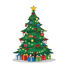 Christmas tree ornaments gifts holiday season celebration joy