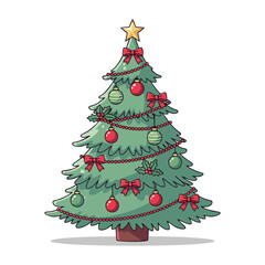 Christmas tree holiday celebration festive season winter joy