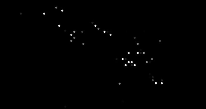 Abstract Falling Dots Forming Shape of Solomon Islands Map