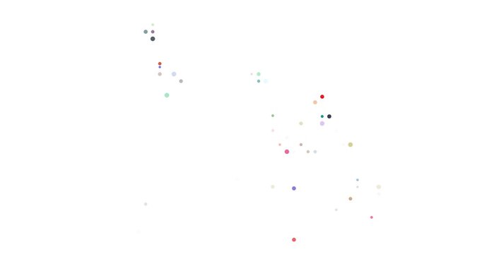 Abstract Falling Dots Forming Solomon Islands Map