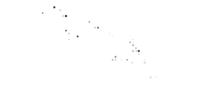Dynamic Data Particles Falling to Build Solomon Islands Map