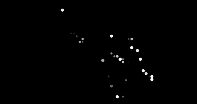 Fast Moving Dots Form the Solomon Islands Outline Video