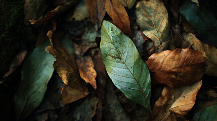 The quiet holiness of ancient leaves, silently guarding the forest floor