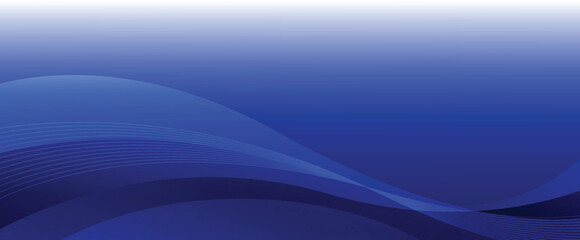 Fototapeta premium Abstract Blue Curves: Gradient Background, Flowing Shapes, Vector Illustration for presentations