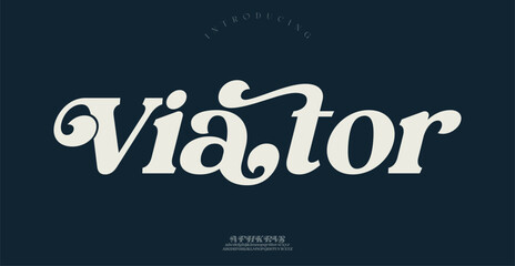 Viator Sports minimal tech font letter set. Luxury vector typeface for company.
