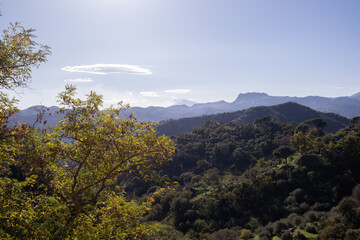 Views from streets of Savoca, Sicily, with Etna Volcano in the horizont