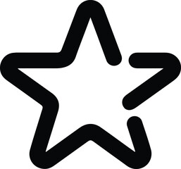 Black outline star icon on white background symbol 2