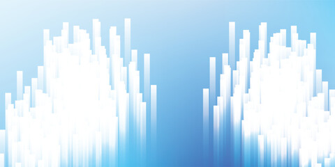 Abstract Blue and White Vertical Lines Pattern with Pixelated Effect.