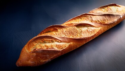 Traditional French Baguette With Golden Crust