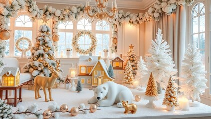 Christmas decorations in the house
