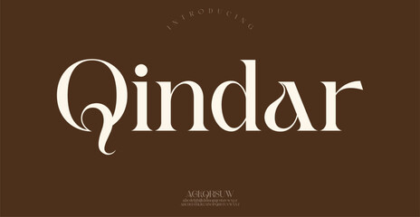 Qindar Sports minimal tech font letter set. Luxury vector typeface for company.