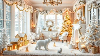 Christmas decorations in the house
