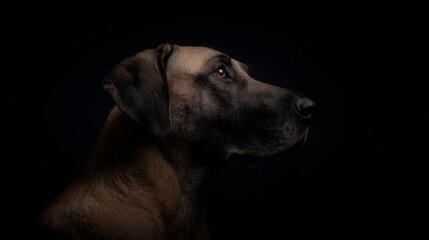 liberality. Closeup portrait of an adorable dog with soft lighting and copy space. wildlife magazines, conservation campaigns, designed for nature documentaries and education.
