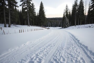 ski resort in winter