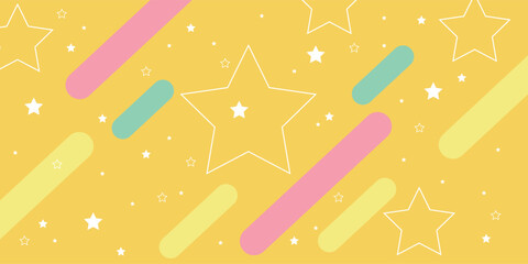 Yellow background abstract cute, geometric, shape.