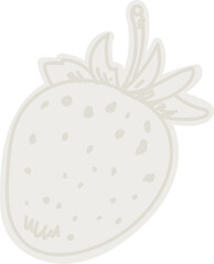 Strawberry Paper Cut Out Silhouette