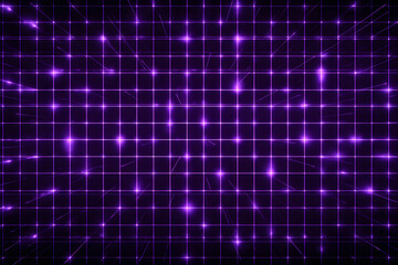 Purple illuminated grid with light streaks creating a futuristic abstract background effect design