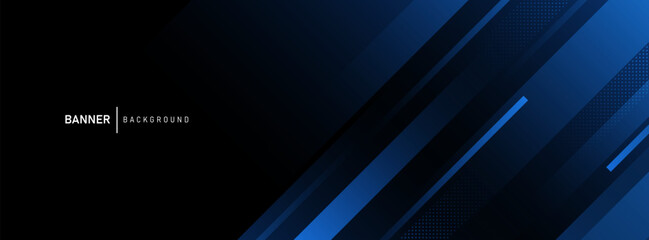 Modern Abstract Background Design Geometric Shapes in Blue for Website Banner