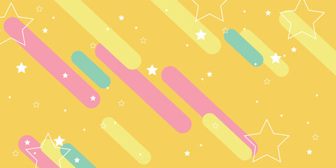 Yellow background abstract cute, geometric, shape.