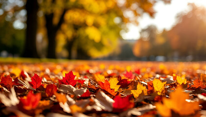 autumn leaves in the park