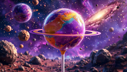 chupa chups planet in space