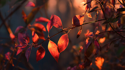 The shifting hues of leaves ethereally backlit by the setting sun (2)