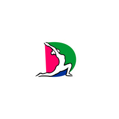 Elegant Yoga Woman Letter D L...