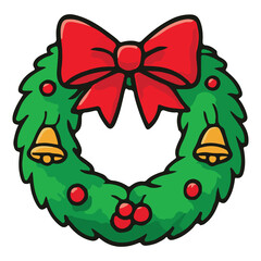 Christmas Ornaments 
Christmas wreath in PNG and Vector 