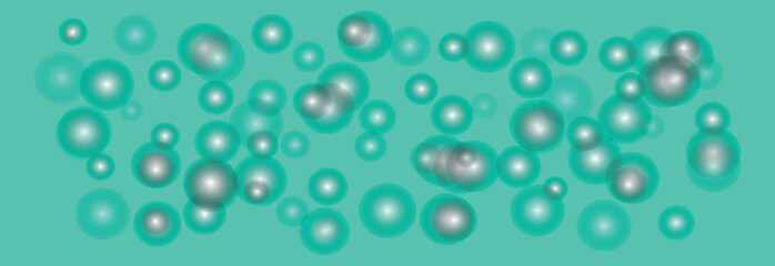 Glow white babel on a soft green background