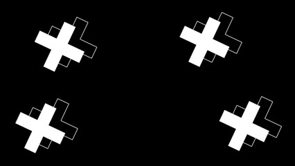 Abstract composition of white shapes against black background, IMG-20251204-WA0017